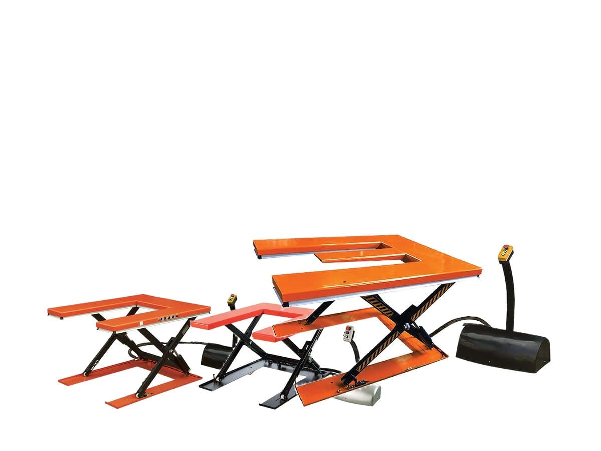 Tables élévatrices en U et en E