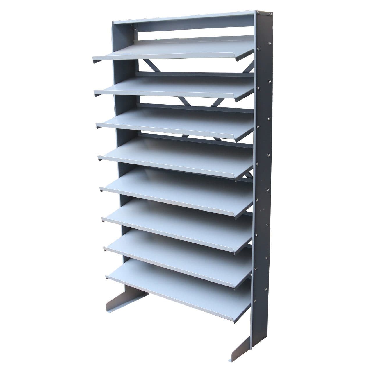 Rayonnage incliné / Étagère de picking 8 niveaux - dimensions 908 x 320 x 1555 mm