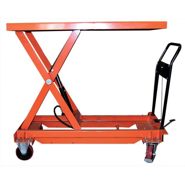 Table élévatrice manuelle grand plateau 500 kg dimensions 1525 x 620 mm