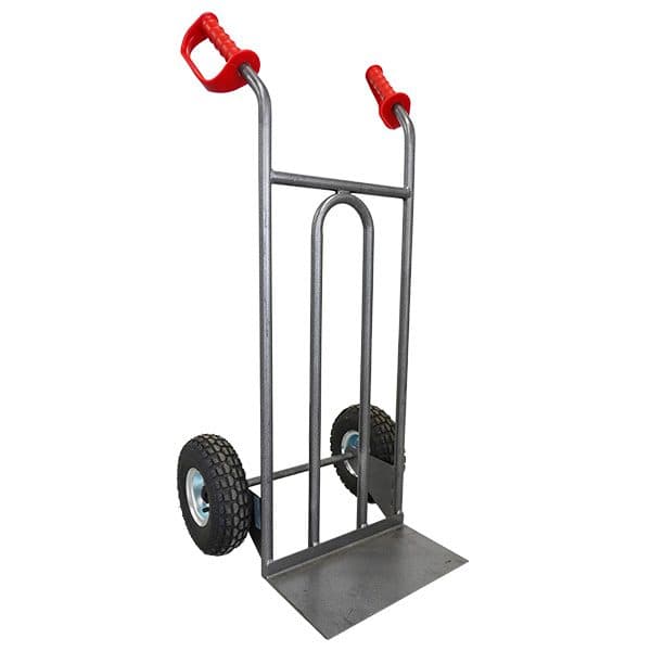 Diable acier droit poignée ouverte 250 kg roues gonflables