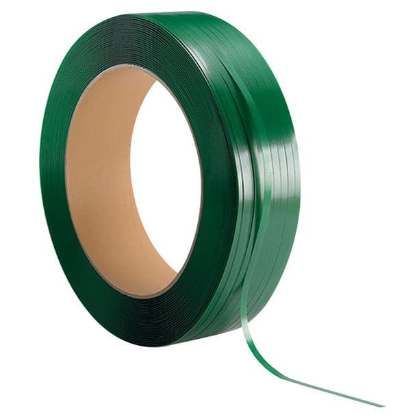 Feuillard polyester PET 12,5x0,6 mm resistance 290 kg VERT, par 1 bobine