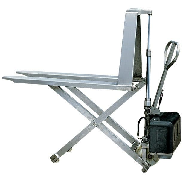 Transpalette électrique haute levée inox 316 1000 kg largeur 560 mm