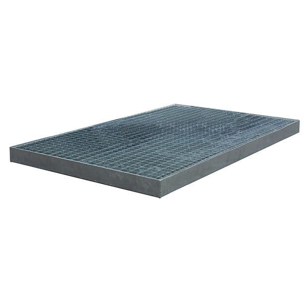 Plancher de rétention galvanisé charge 2000 kg capacité 85 litres