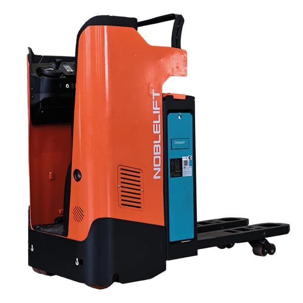 Transpalette électrique autoporté à grande vitesse position assis/debout, batterie lithium 24 V / 150 Ah 2000 kg
