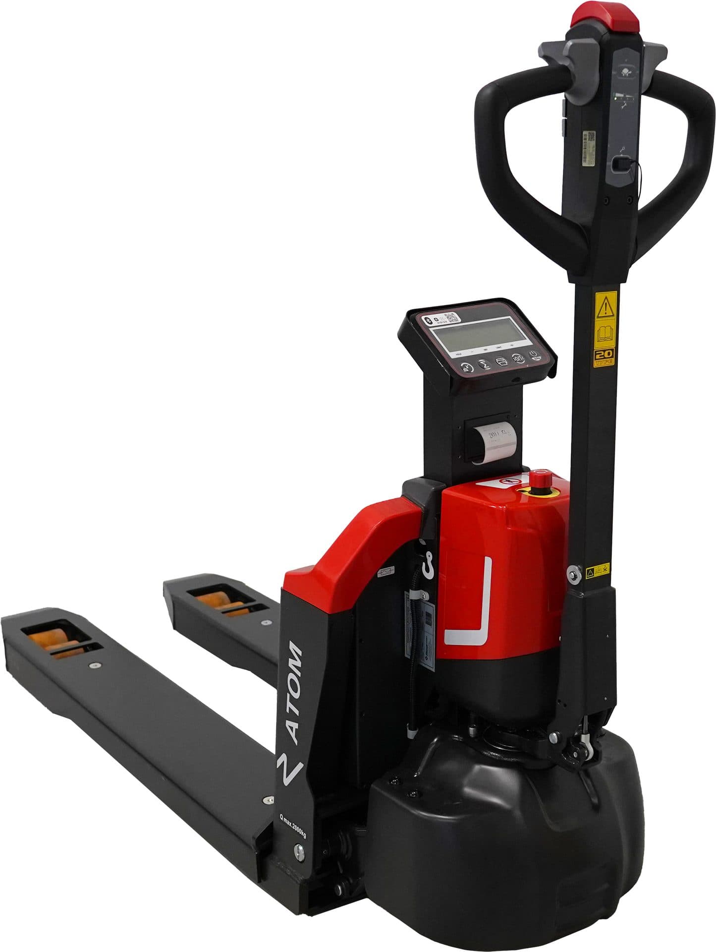 Transpalette électrique lithium avec système de pesage et imprimante 2000 kg