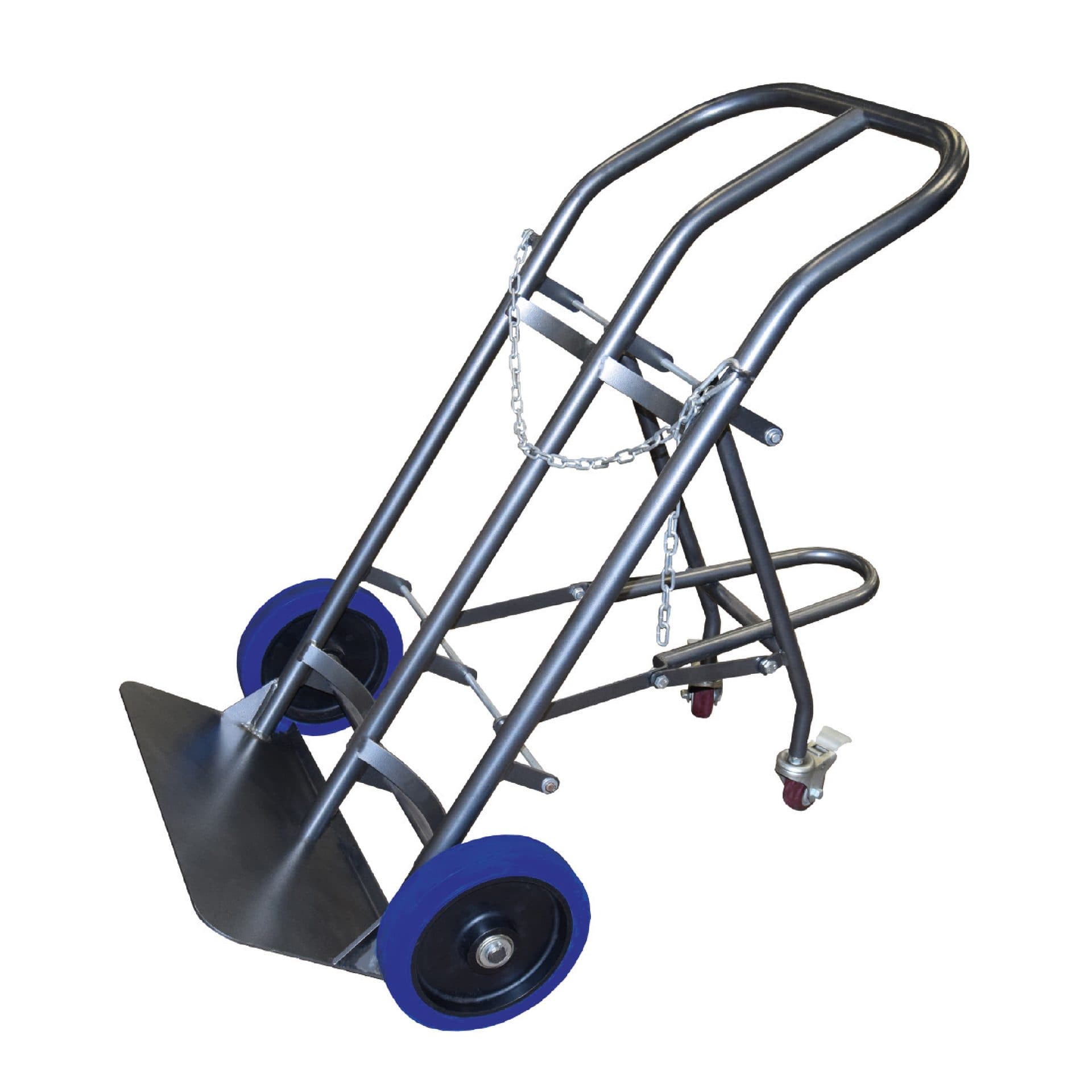 Diable porte 2 bouteilles avec béquille escamotable 200 kg roues gonflables