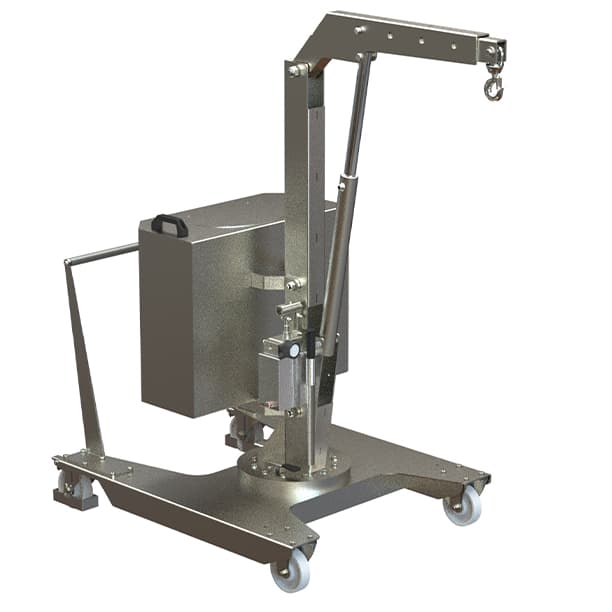 Grue d'atelier porte-à-faux manuelle à mât rotatif INOX 304 500 kg