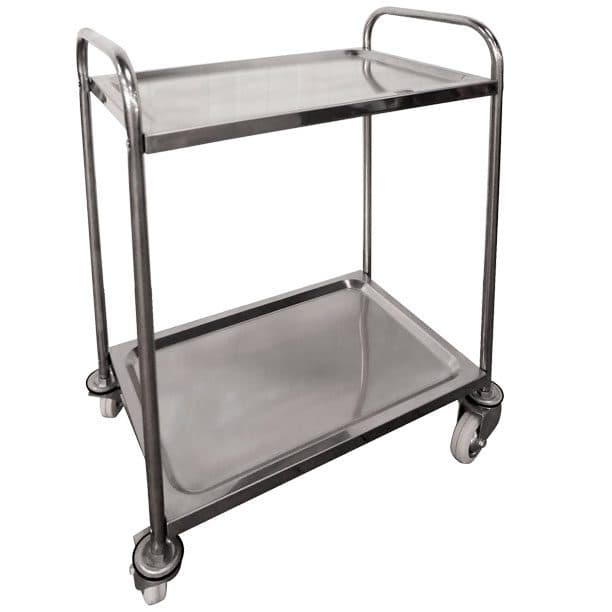 Servante inox 304 100 kg 2 plateaux