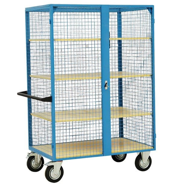 Armoire grillagée métallique 3 étagères 300 kg